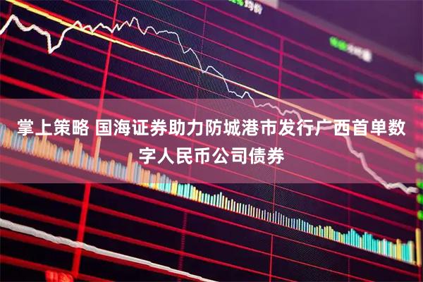 掌上策略 国海证券助力防城港市发行广西首单数字人民币公司债券